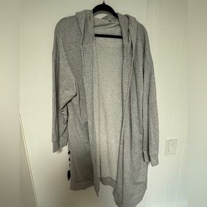 Sweater cardigan with hood